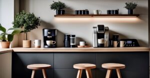 Miejsce na ekspres w kuchni: Kącik kawowy, szafka czy półka?