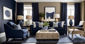 Kolor khaki z granatem: jak modnie połączyć te męskie odcienie we wnętrzach?