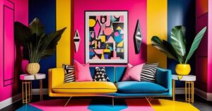 Styl Memphis: Geometryczny design i mocne kolory we wnętrzu!