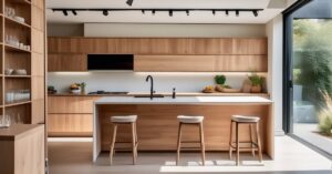 Mała kuchnia z wyspą: praktyczny stół i inspirująca aranżacja