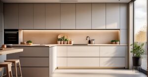 Okno w kuchni poniżej blatu: aranżacja, zabudowa, zalety i wady